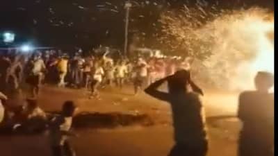 VIDEO : अंगावर होळी पडून एकाचा दुदैवी मृत्यू, रत्नागिरीच्या पावसमधील धक्कादायक घटना, सुरमाडाची होळी करतानाची घटना