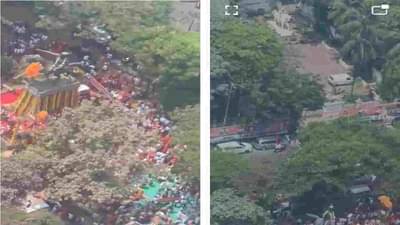 VIDEO| मुंबईत Shivaji Park येथील छत्रपती शिवाजी महाराजांच्या पुतळ्यावर MNS तर्फे पुष्पवृष्टी, राज ठाकरेंची उपस्थिती