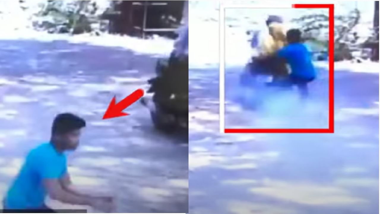 CCTV | वृद्ध दाम्पत्याची Brake Fail झालेली बाईक धावत जाऊन पकडली, पुण्यातील तरुणाचं प्रसंगावधान