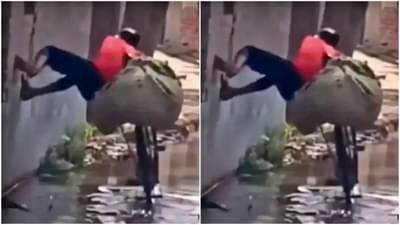 या देशी स्पायडरमॅनला पाहिलं का? चिखल आणि पाणीही याचा रस्ता रोखू शकलं नाही, Jugaad video viral