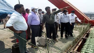 खारेगाव, कळवा परिसरातील सुशोभिकरण, साफसफाई, कळवा खाडी पूल कामाची आयुक्तांकडून पाहणी