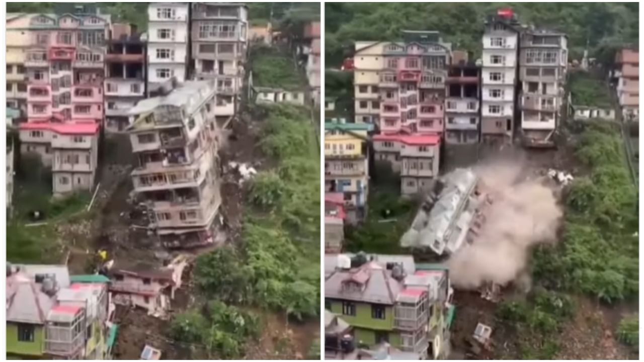 Shocking video : क्षणात होत्याचं नव्हतं झालं; 3 सेकंदांत कोसळली 5 मजली इमारत, धक्कादायक घटना कॅमेऱ्यात कैद