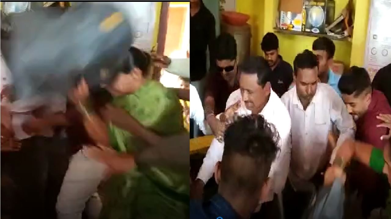 Kolhapur VIDEO | लहान मुलीचा विनयभंग, शिक्षकाला बाईने दप्तराने बडवलं, गावकऱ्यांनी तुडवलं