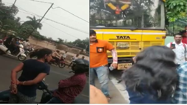 VIDEO | प्रेमी युगुलाचा रस्त्यात राडा, भांडण सोडवणाऱ्यालाच प्रेयसीची शिवीगाळ, मग भावाची सटकली आणि...