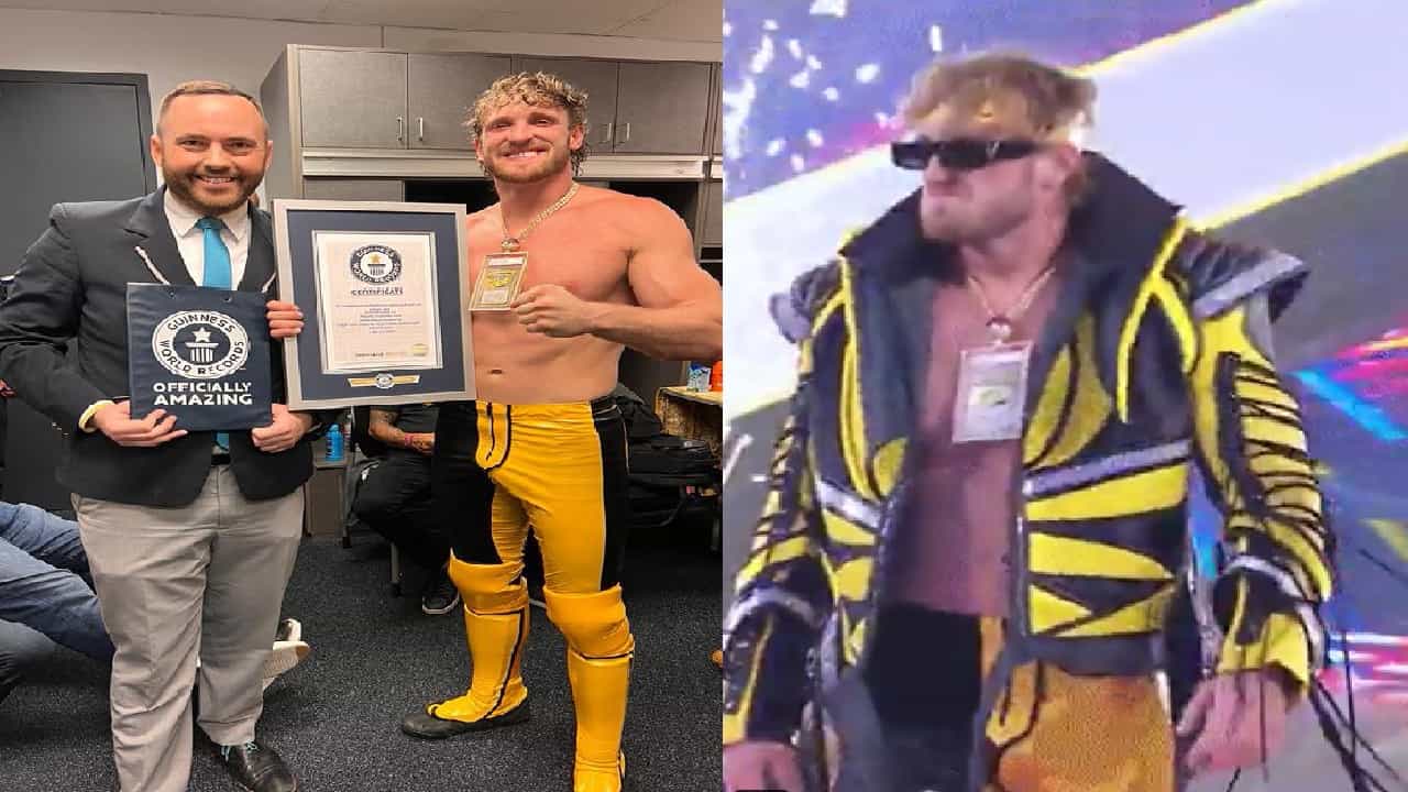 Video : Logan Paul ची WWE WrestleMania मध्ये धमाकेदार एन्ट्री, गळ्यात 45 कोटींचं पोकेमॉन कार्ड, गिनीज बुक ऑफ वर्ल्ड रेकॉर्डमध्येही नोंद