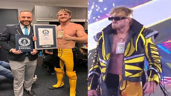 Video : Logan Paul ची WWE WrestleMania मध्ये धमाकेदार एन्ट्री, गळ्यात 45 कोटींचं पोकेमॉन कार्ड, गिनीज बुक ऑफ वर्ल्ड रेकॉर्डमध्येही नोंद