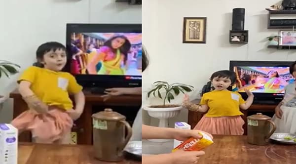 Viral Video : चका चक गाण्यावरचा चिमुकलीचा व्हीडिओ व्हायरल, पाहून साराही म्हणेल, किती क्यूट...