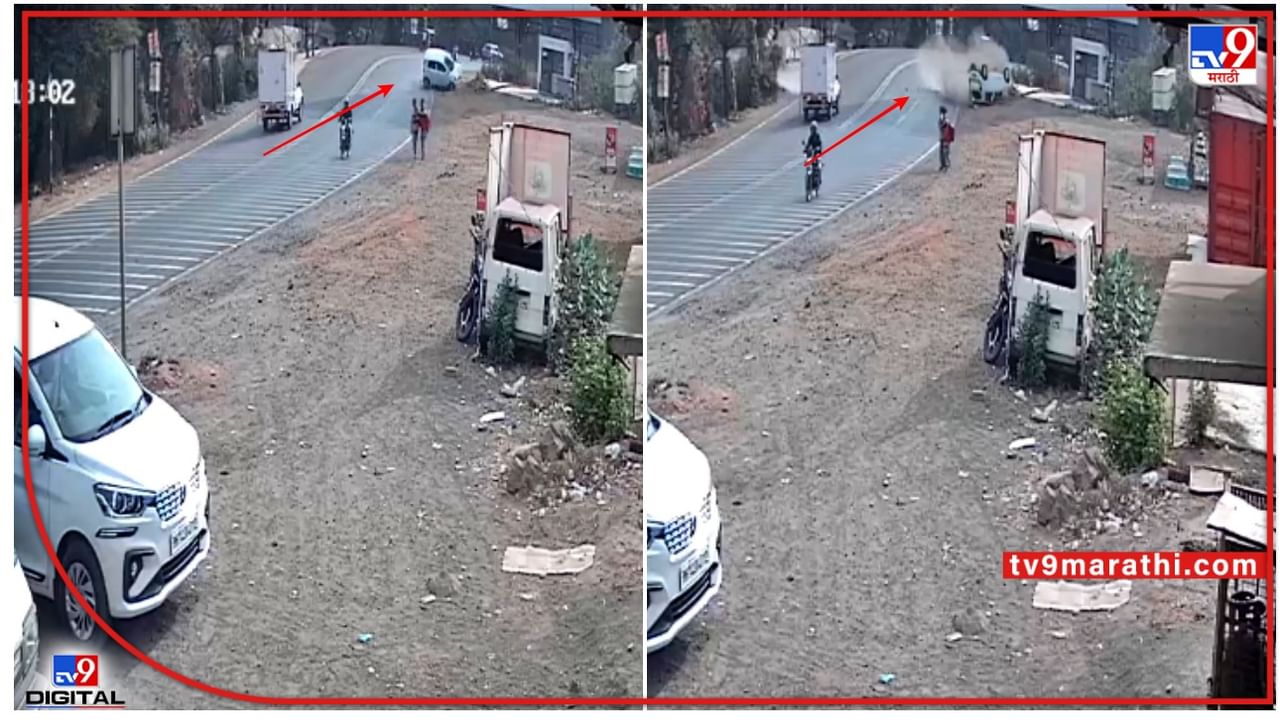 Video : एकवीरा देवीचं दर्शन घेऊन परतणाऱ्या भाविकांची कार तीनवेळा झाली पलटी; लोणावळ्यातला थरार CCTVत कैद