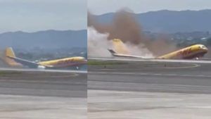 Video : एमर्जंन्सी लॅंडिंगच्यावेळी विमानाला मोठी दुर्घटना, भीषण आग, विमानाचे जागीच तुकडे
