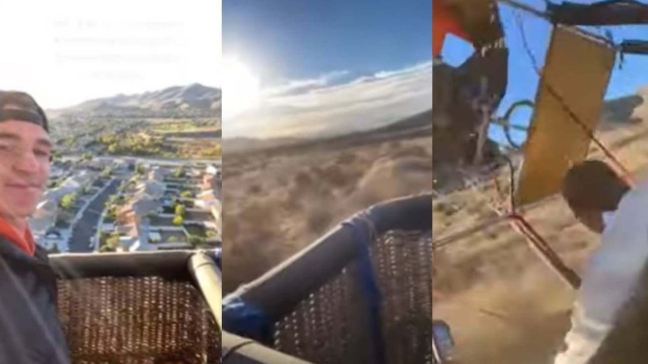 Video : काळजाचं पाणी करणारा व्हीडिओ, उंचीवरून हॉट बलून कोसळलं, 24 सेकंदाचा व्हीडिओ पाहा...
