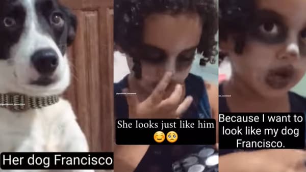Video: मला माझ्या डॉगीसारखं दिसायचंय म्हणत चिमुकलीने केला मेकअप, पाहा खळखळून हसायला लावणारा व्हीडिओ...