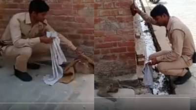 Video : पोलिसाने वाचवले माकडाचे प्राण, स्थानिकांकडून कौतुक, व्हीडिओ व्हायरल...