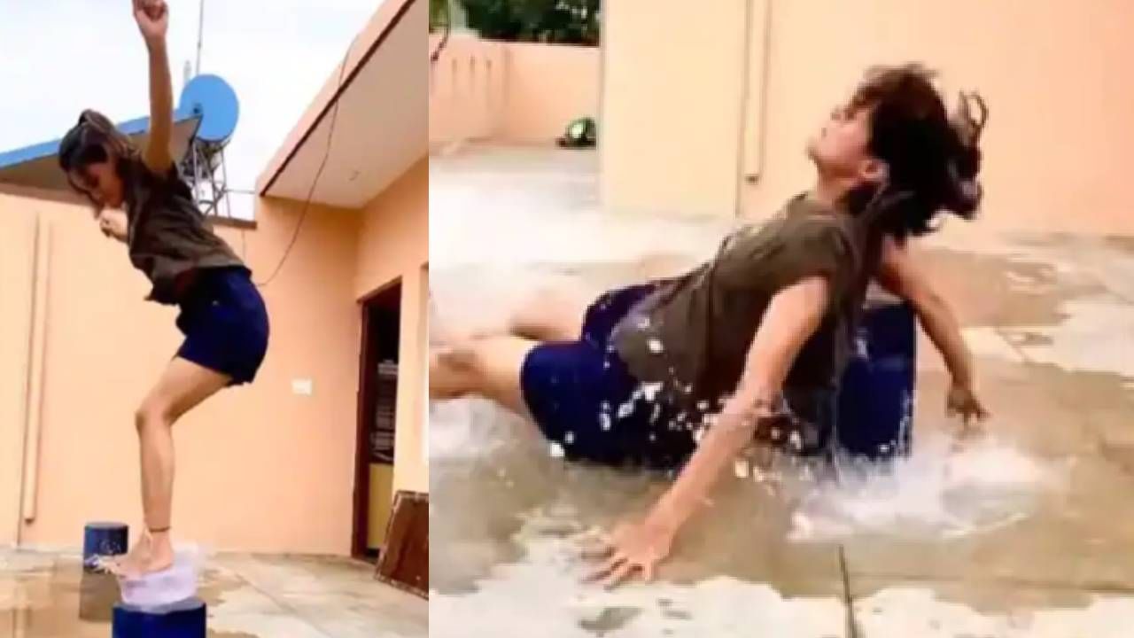 Viral Video : उत्साहात रील बनवायला गेली अन् पडली, व्हीडिओची सोशल मीडियावर चर्चा