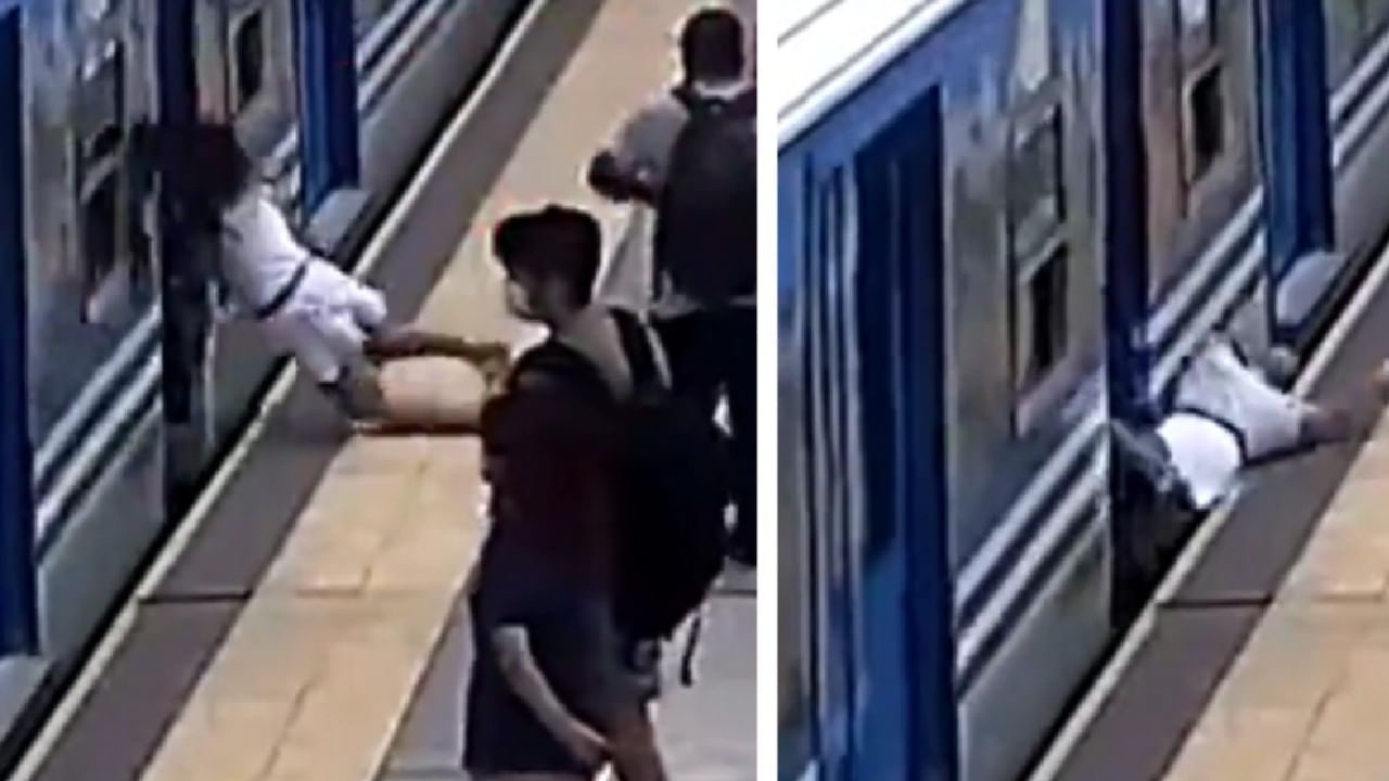 धावत्या ट्रेनखाली पडलेल्या महिलेचे चमत्कारिकरित्या वाचले प्राण; पहा Shocking व्हिडीओ
