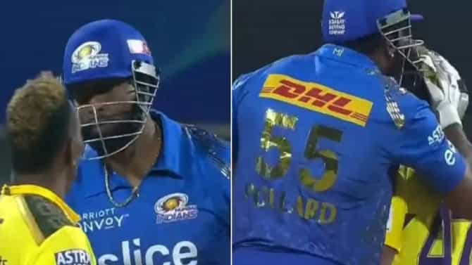 MI vs CSK IPL 2022: आधी Bravo ने पोलार्डच्या दिशेने जोरात बॉल फेकला, नंतर दिली KISS पहा VIDEO