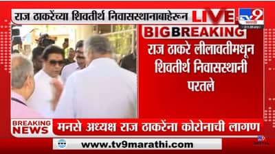 मनसे अध्यक्ष Raj Thackeray यांना कोरोनाची लागण, शिवतीर्थ निवास्थानाबाहेरुन थेट