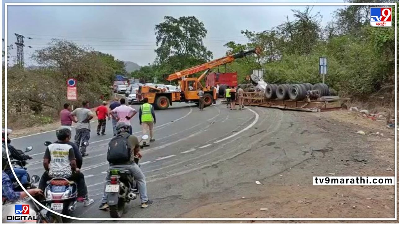 Pune accident : पुन्हा अपघात; ट्रेलरची टेम्पोला धडक, मुंबई-पुणे द्रुतगती महामार्गावर वाहनांच्या लांबच लांब रांगा