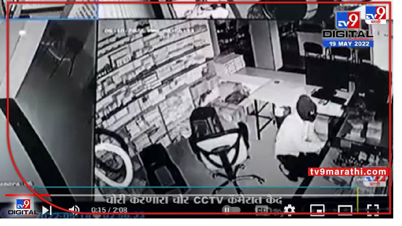 Jalna VIDEO | नेत्रालयाचं शटर उचकटून चोर आत शिरला, CCTV मध्ये कैद, जालन्यात 32 हजार रुपये चोरीला