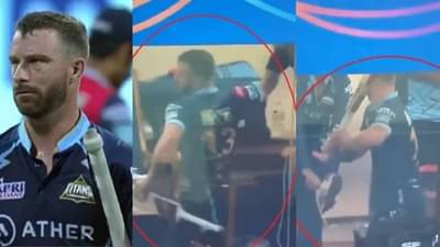 Matthew Wade Angry : मॅथ्यू चिडतो तेव्हा... बॅट आपटली, हेल्मेट फोडलं, ड्रेसिंग रूमची तोडफोड, पाहा Video