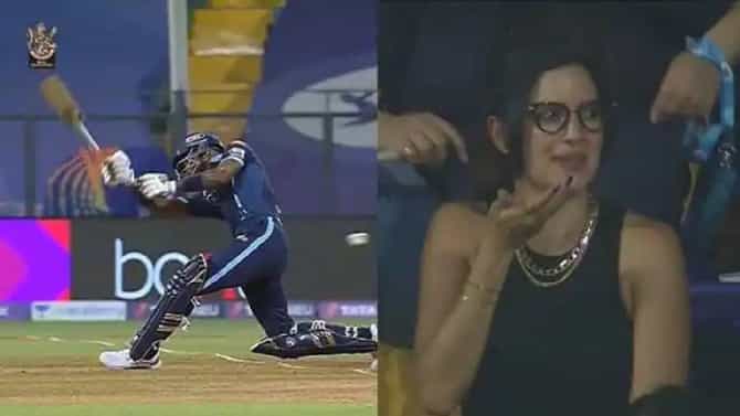 Pandyas Wife Reaction : अहो काय हे...! पांड्याच्या फ्लाइंग बॅटवर त्याच्या पत्नीची रिअॅक्शन, पाहा खास Video
