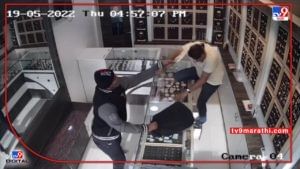 Video:सोनसाखळीसाठी दुकानात आला अन् चाकूने सरळ दुकान मालकावरच हल्ला चढवला; घटना सीसीटीव्हीत कैद 