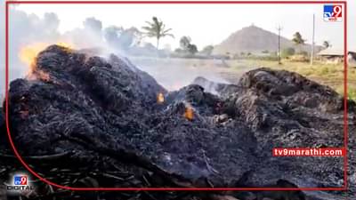 Nashik : दुष्काळात तेरावा, आगीच्या दुर्घटनेत जनावरांचा चारा जळून खाक, कांद्यालाही झळ