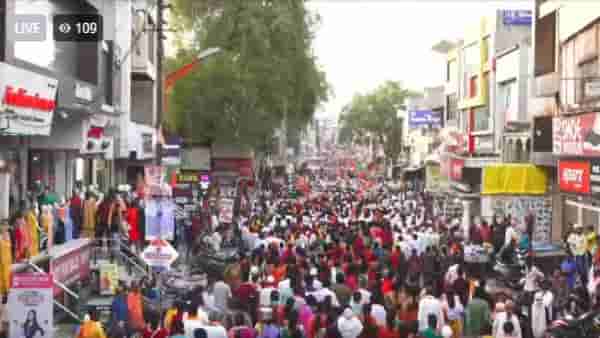 Aurangabad PHOTO | औरंगाबादेत हजारोंचा जल आक्रोश, महापालिकेवर धडकला भाजपचा मोर्चा, देवेंद्र फडणवीसांच्या नेतृत्वात आंदोलन..