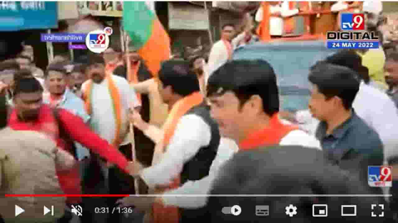 रावसाहेब दानवेंचा भाजपचा झेंडा हाती घेऊन व्हिडीओ व्हायरल, पहा व्हिडीओ
