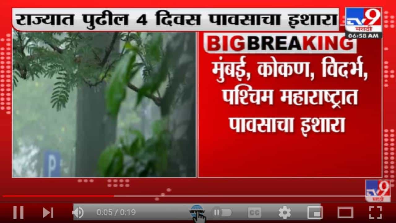 Rainfall Alert | कोकण,विदर्भ,पश्चिम महाराष्ट्रात पावसाचा अंदाज Rainfall Alert | कोकण,विदर्भ,पश्चिम महाराष्ट्रात पावसाचा अंदाज