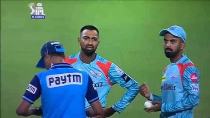 KL Rahul : नो-बॉल दिल्यानंतर राहुल आणि क्रुणाल भडकले, अंपायरसोबत वाद अन् व्हिडीओ व्हायरल