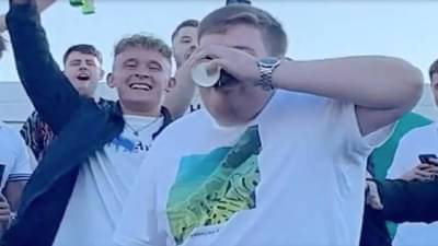 क्रिकेटवर किती ते प्रेम! टीम जिंकली म्हणून 12 मिनिटात बिअरचे 8 कॅन रिचवले, पुढे असं घडलं, पहा VIDEO