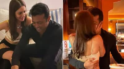 Kim Sharma & Leander Paes: केक अन् किस.. किम शर्माने असा साजरा केला बॉयफ्रेंड लिएंडर पेसचा वाढदिवस