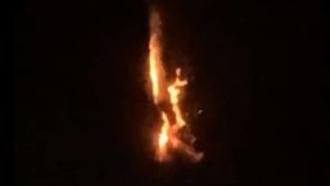 Video : Bhandara tree burn | भंडाऱ्यात वीज पडली, झाड जळालं, थरारक दृश्य कॅमेऱ्यात कैद!