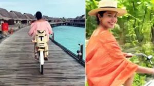 Anushka Sharma: मालदिवच्या समुद्रकिनारी वामिकासोबत अनुष्काची सायकल सफर; पहा Video