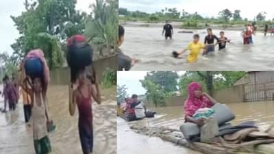 आसाममध्ये पुराचा हाहा: कार, 62 जणांचा मृत्यू, 32 जिल्ह्यात पाणीच पाणी...