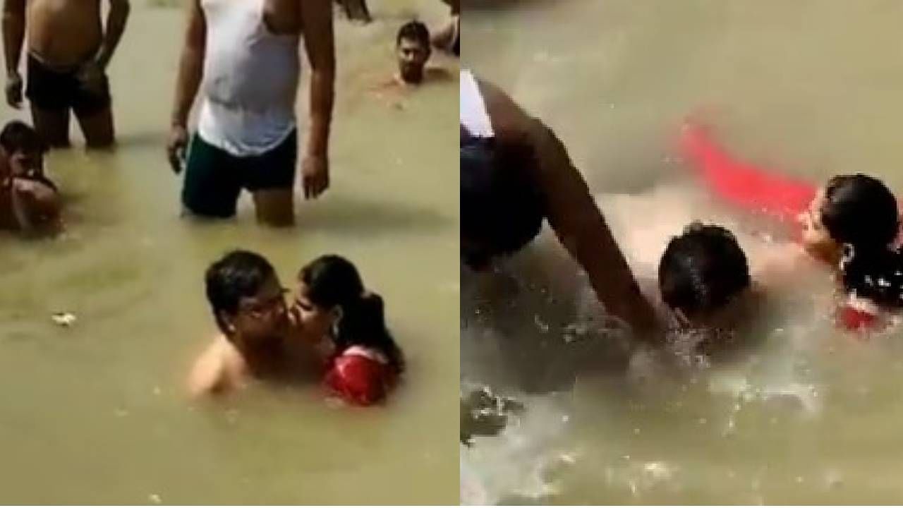 अयोध्येतील शरयू नदीत दाम्पत्याचे प्रणय, पती-पत्नीला भाविकांकडून मारहाण, संतांनी केले मारहाणीचे समर्थन
