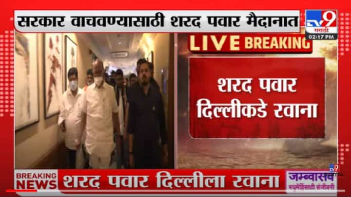 VIDEO : Sharad Pawar राष्ट्रपती निवडणुकीच्या पार्श्वभूमीवर दिल्लीकडे रवाना VIDEO : Sharad Pawar राष्ट्रपती निवडणुकीच्या पार्श्वभूमीवर दिल्लीकडे रवाना