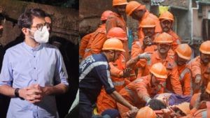 Photo : कुर्ल्यात इमारत कोसळली, मंत्री आदित्य ठाकरेंकडून पाहणी, पाहा फोटो...