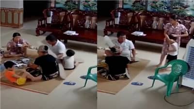 Viral Video : लहानमुलांसह एकत्र बसून जेवत करत होते नवरा-बायको; अचानक छताला लटकलेला पंखा खाली पडला आणि... पाहा काळजाचा ठोका चुकवणारा व्हिडिओ