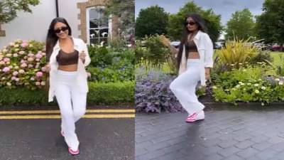 काय तो बगिचा, काय तो गॉगल, काय ते कपडे एकदम ओक्के, धनश्री चहलच कडक डान्स, VIDEO