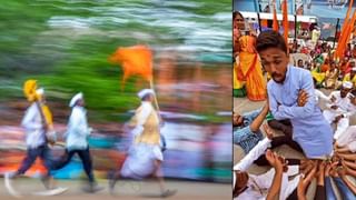 Pandharpur wari 2022 :जगद्गुरु संत श्रेष्ठ तुकाराम महाराज पालखी सोहळ्यातील अश्वाचे पहिले गोल रिंगण बेलवाडी येथे संपन्न