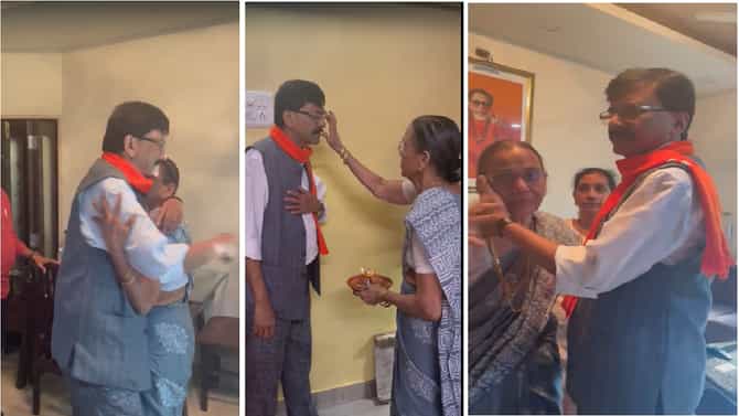 ईडने नेण्याआधी संजय राऊतांच्या आईने केले त्यांचे औक्षण; ED ने ताब्यात घेण्याआधीचा Exclusive Video