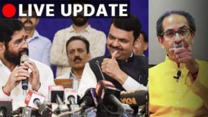 Eknath Shinde vs Shiv sena LIVE Updates : नाशिकमध्ये देवेंद्र फडवणीस यांच्या समर्थनार्थ घोषणाबाजी, ढोल ताशाच्या तालावर कार्यकर्त्यांनी ठेका