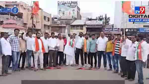 हिंगोलीत सत्ता बदलानंतर भाजप कार्यकर्त्यांचा जल्लोष