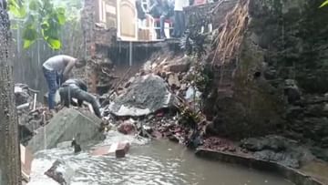 Ulhasnagar Wall Collapse : उल्हासनगरात इमारतीची संरक्षक भिंत कोसळली, बैठ्या वस्तीतील नागरिकांच्या घरांचं नुकसान