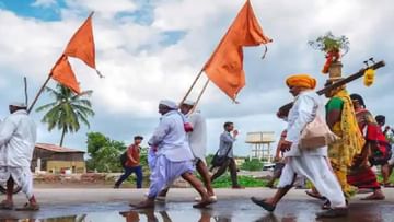 Pandharpur wari 2022: पावसात चिंब भिजत माऊलीच्या पालखीतील वारकऱ्यांचा हरिनामाचा जयघोष
