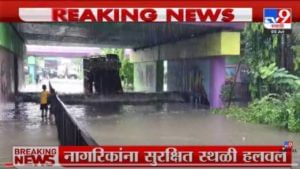 VIDEO : Juinagar Rain | जुईनगर रेल्वे स्टेशनबाहेर पाणीच पाणी