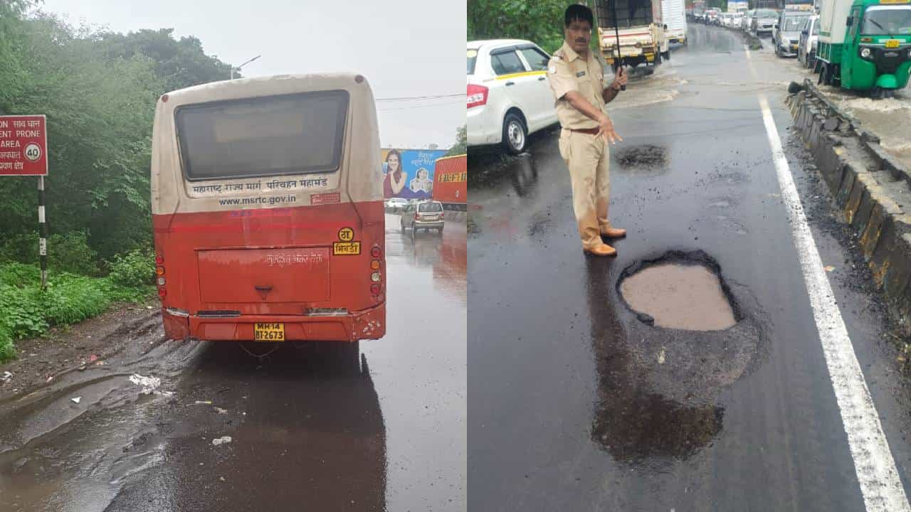 Mira road Accident : खड्ड्यामुळे तोल गेला! मागून येणाऱ्या एसटीच्या चाकाखाली येऊन बाईकस्वार तरुण जागीच ठार