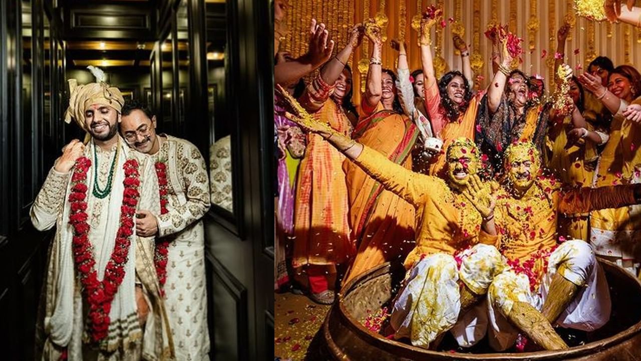 Gay Couple Wedding: समलिंगी जोडप्याचं हिंदू रितीरिवाजानुसार धूमधडाक्यात लग्न; पाहा फोटो