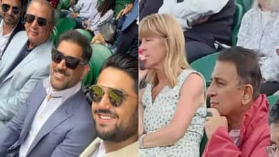 Ms Dhoni, सुनील गावस्कर विम्बल्डनच्या कोर्टवर, सानिया मिर्झा सेमीफायनल मध्ये पराभूत